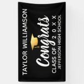 Banderoles Graduation Congrats Graduate Ajouter un nom Année (Vertical)