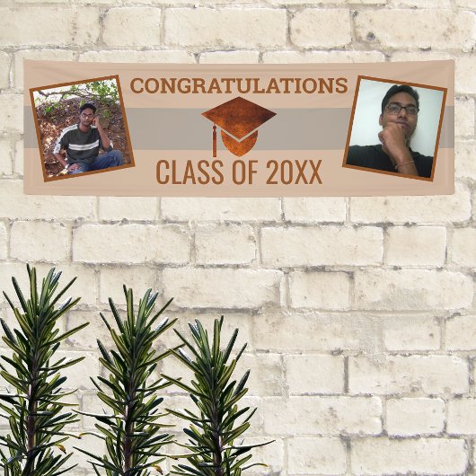 Banderoles Graduation Copper Moderne Graduate Party 2 Photo