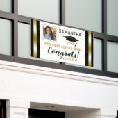 Banderoles Graduation de Black And Gold Congrats (Bâtiment extérieur)