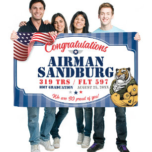 Banderoles Graduation de la Force aérienne 321 TRS Tigers Mas