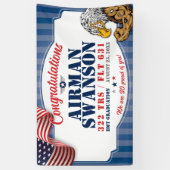 Banderoles Graduation de la Force aérienne 322 TRS Eagles Mas (Vertical)