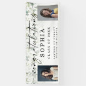 Banderoles Graduation de la verdure Photo Félicitations Banni (Vertical)