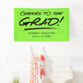 Banderoles Graduation de Lime Cheers to the Grade Personalize (En situation)
