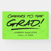 Banderoles Graduation de Lime Cheers to the Grade Personalize (Horizontal)