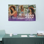 Banderoles Graduation de Script Photo de Collage Purple (Salon professionnel)
