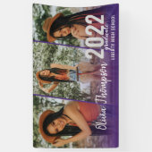 Banderoles Graduation de Script Photo de Collage Purple (Vertical)