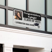 Banderoles Graduation en vinyle noir et gris (Bâtiment extérieur)