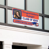 Banderoles Graduation en vinyle orange et bleu (Bâtiment extérieur)