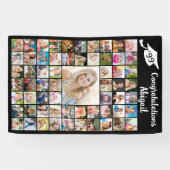 Banderoles Graduation Félicitations Nom 62 Photo Collage (Horizontal)