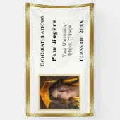 Banderoles Graduation Gold Satin Élégant (Vertical)