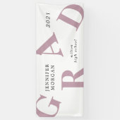 Banderoles graduation lettres gras couleurs de l'école (Vertical)