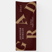 Banderoles graduation lettres gras couleurs de l'école (Vertical)