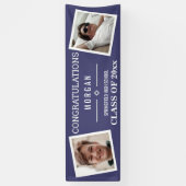 Banderoles Graduation Marine Bleu Ou Réunion Classe 2 Photo (Vertical)