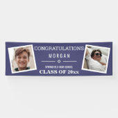 Banderoles Graduation Marine Bleu Ou Réunion Classe 2 Photo (Horizontal)