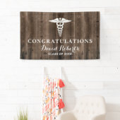 Banderoles Graduation Médicale Rustic Grange Arrière - plan b (En situation)