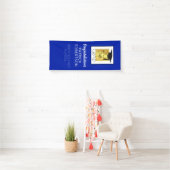 Banderoles Graduation moderne 20XX GRAD Royal Bleu & Or Porte (En situation)