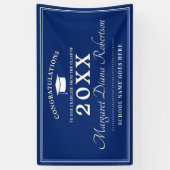 Banderoles Graduation moderne bleu et blanc (Vertical)