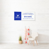 Banderoles Graduation Moderne CLASSE MINIMALE DE Bleu Royal (En situation)