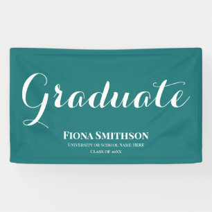 Banderoles Graduation Moderne Élégant Vert Intérieur