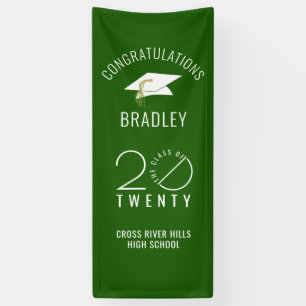 Banderoles Graduation moderne Green Styliste Année de classe