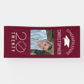 Banderoles Graduation moderne Maron Styliste Année de classe (Horizontal)