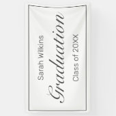 Banderoles Graduation moderne minimaliste noir blanc (Vertical)