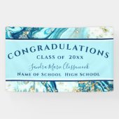 Banderoles Graduation moderne Parties scintillant d'or en mar (Horizontal)