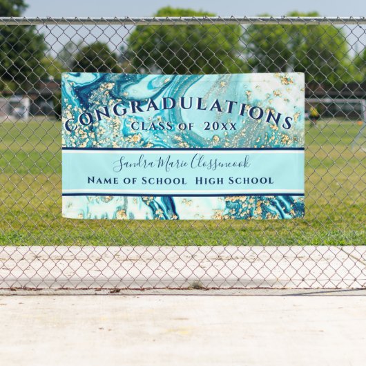 Banderoles Graduation moderne Parties scintillant en or en ma (En situation)