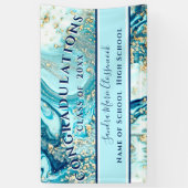 Banderoles Graduation moderne Parties scintillant en or en ma (Vertical)