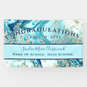 Banderoles Graduation moderne Parties scintillant en or en ma (Horizontal)