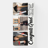 Banderoles Graduation moderne Script 3 Photos Collage (Verticale)