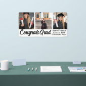 Banderoles Graduation moderne Script 3 Photos Collage (Salon professionnel)