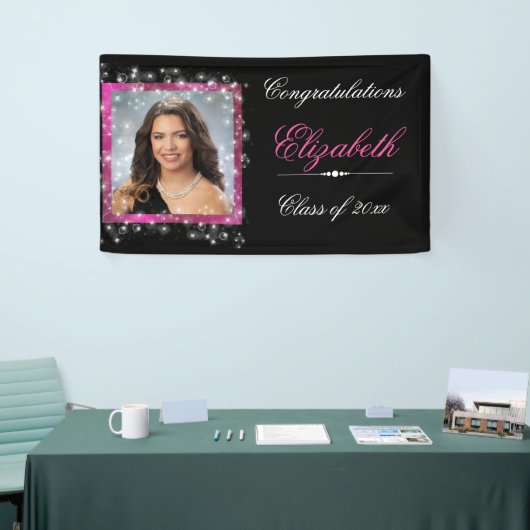 Banderoles Graduation, Parties scintillant Faux Sparkling, Ro (Salon professionnel)