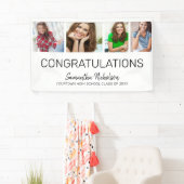 Banderoles Graduation Party 4 Photo Blanc Moderne (En situation)