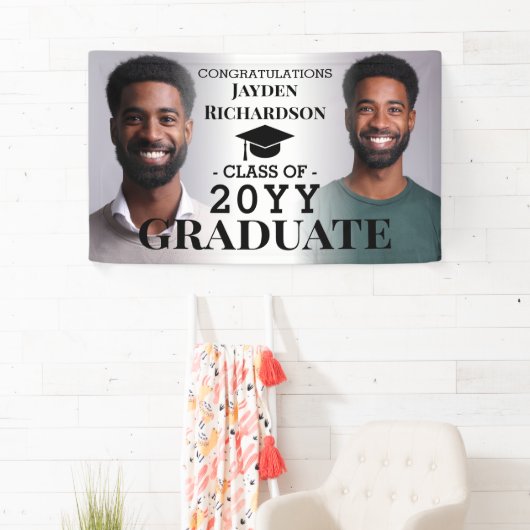 Banderoles Graduation Photo Collage Custom Grad Congrats (En situation)