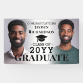 Banderoles Graduation Photo Collage Custom Grad Congrats (Horizontal)