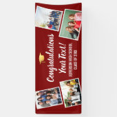 Banderoles Graduation Photo Collage Félicitations Senior N'im (Vertical)