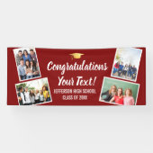 Banderoles Graduation Photo Collage Félicitations Senior N'im (Horizontal)