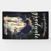 Banderoles Graduation Photo Elegant Script Classe de (Horizontal)