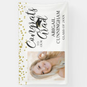 Banderoles Graduation Photo GRATS GRAD Script Confetti (Vertical)