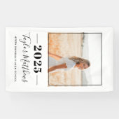Banderoles Graduation photo minimaliste sur mesure noire 2023 (Horizontal)