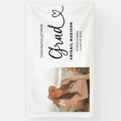 Banderoles Graduation Photo Script with Heart (Vertical)