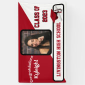 Banderoles Graduation Rouge & Blanc (Vertical)