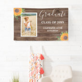 Banderoles Graduation rustique du bois de tournesol (En situation)