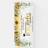 Banderoles Graduation Sunflower Floral collège (Vertical)