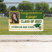 Banderoles Graduation Vert & Or Vinyl (En situation)