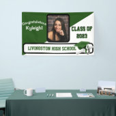 Banderoles Graduation verte et blanche (Salon professionnel)