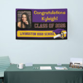 Banderoles Graduation violet, noir et or (Salon professionnel)