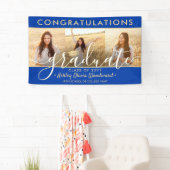 Banderoles Graduations 3 Photo Royal Blue and Gold (En situation)