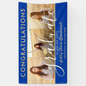 Banderoles Graduations 3 Photo Royal Blue and Gold (Vertical)
